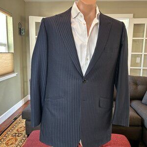 Holland & Sherry custom suit, 42L, Blue